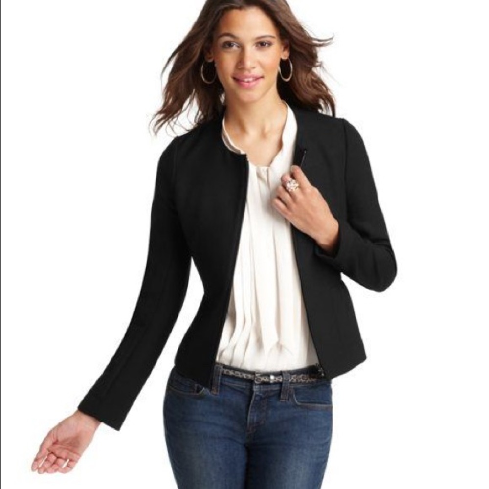 Brand New LOFT Peplum Zip Blazer